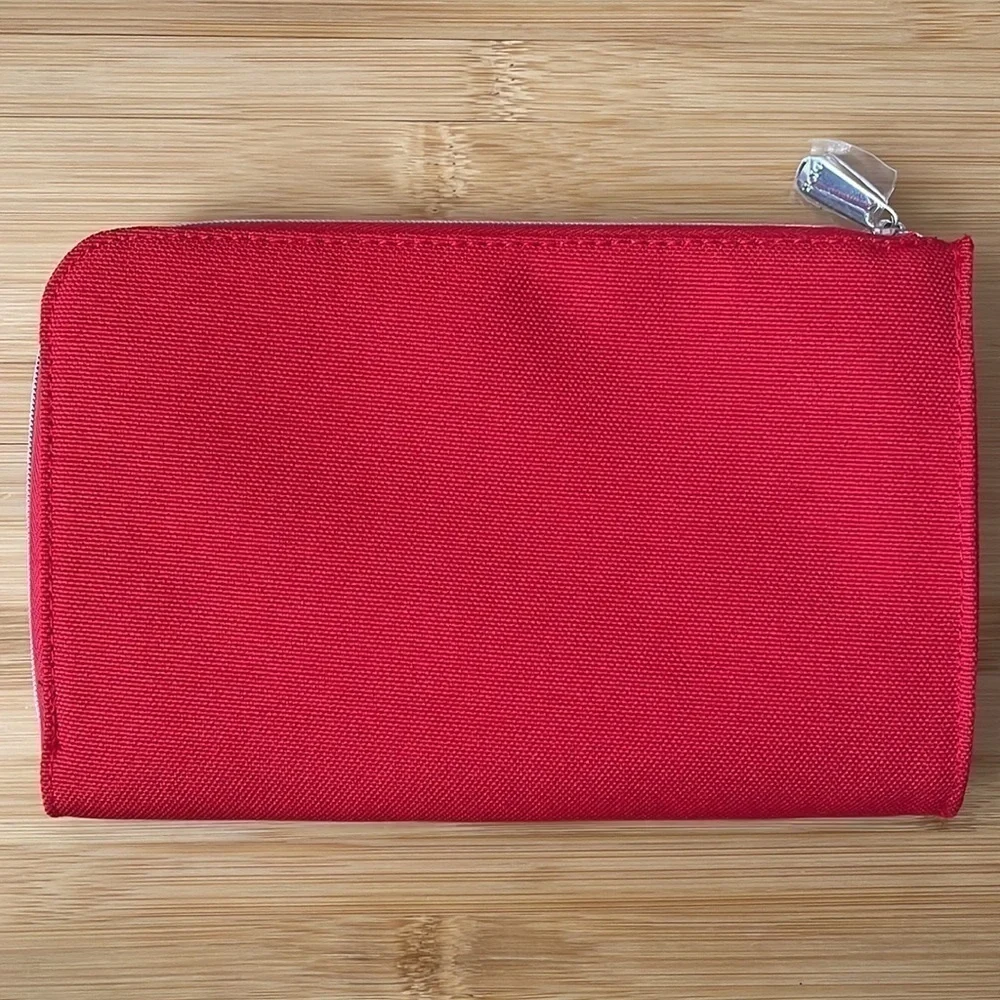 Brand New Dior Red Zippered Beauty Pouch 100% Recycled Materials in Box